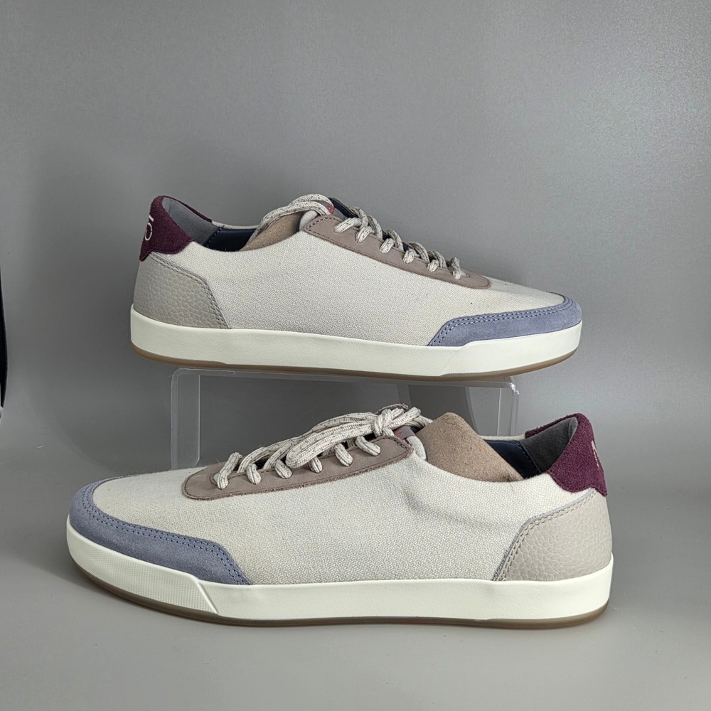 Novella 1065 Sneakers Mens 10 Cream Grey Suede Canvas Luxury Artistic Streetwear